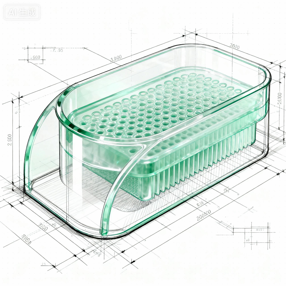 Fish tank silicone transparent sheet sealed leak-proof and protective cushioning