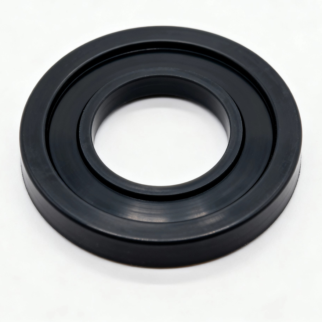 Round bearing silicone gasket sealed protective bearing interior and buffer shock absorption