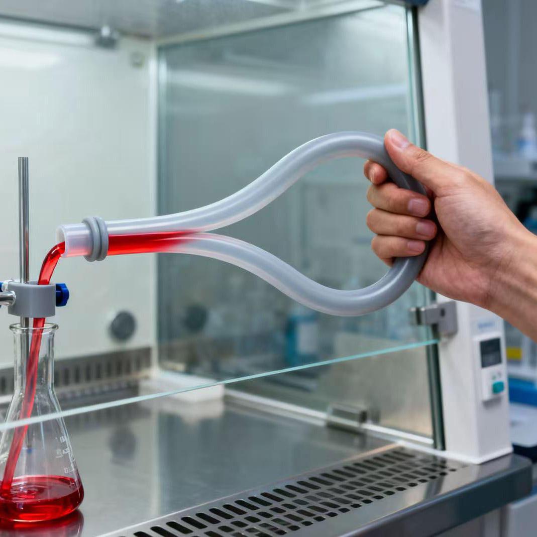 Conveying silicone straw uses the characteristics of silicone to stably convey liquid or gas media