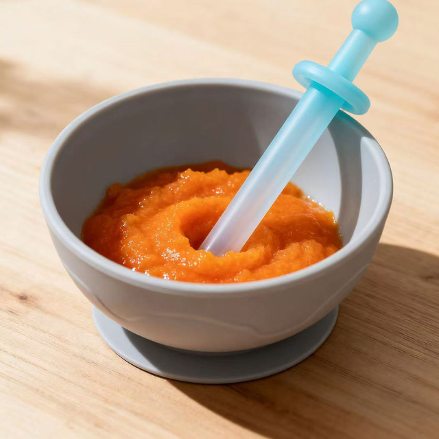 Baby feeding silicone straw assists babies to ingest fluid supplemental food safely and conveniently