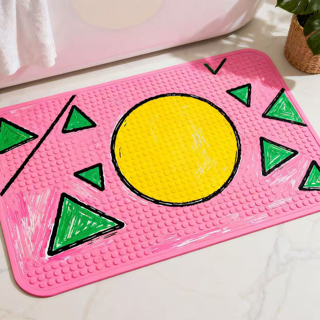 Bathroom anti-slip silicone pad core anti-slip anti-fall protection personal safety