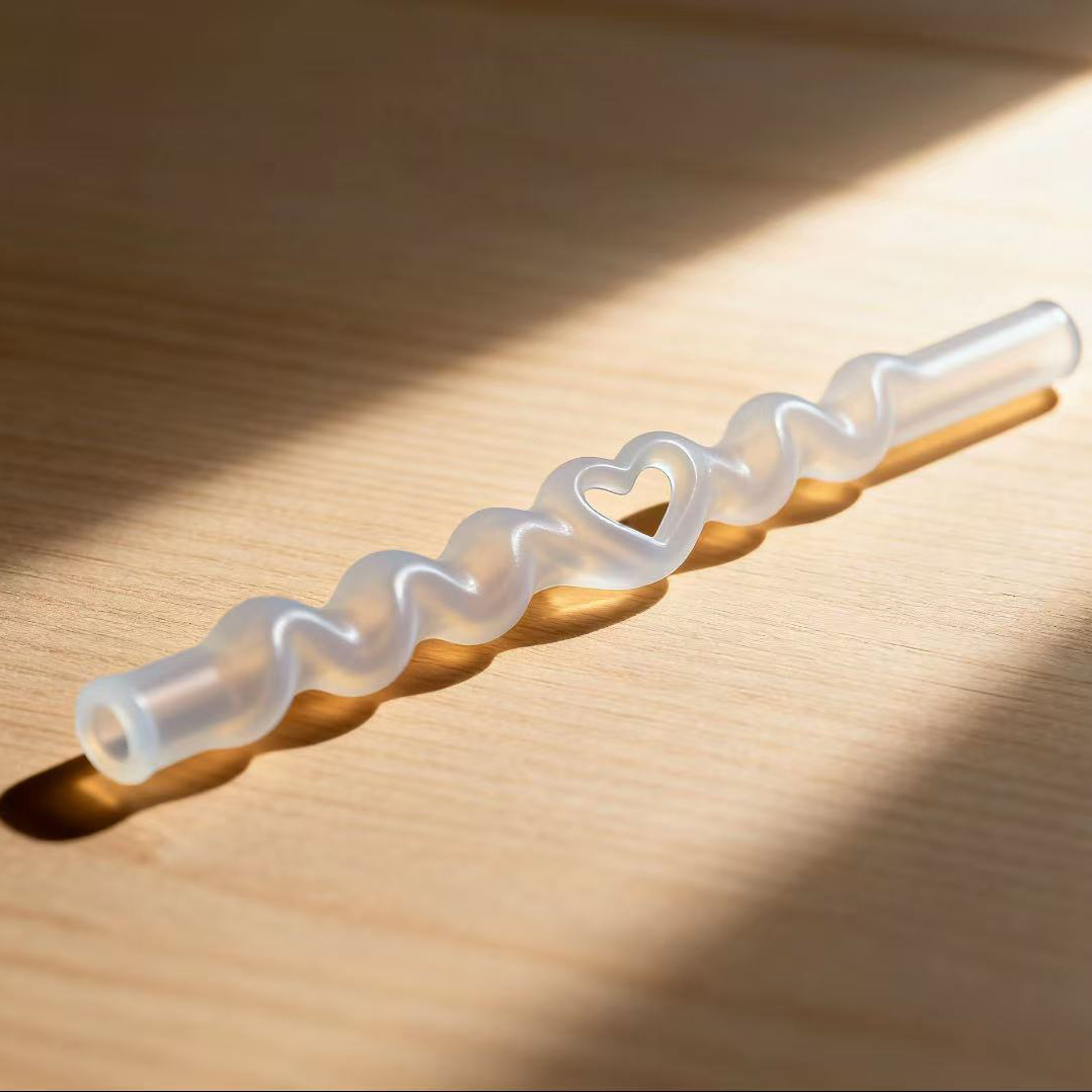 Handmade silicone straws are environmentally friendly, sustainable and easy to carry