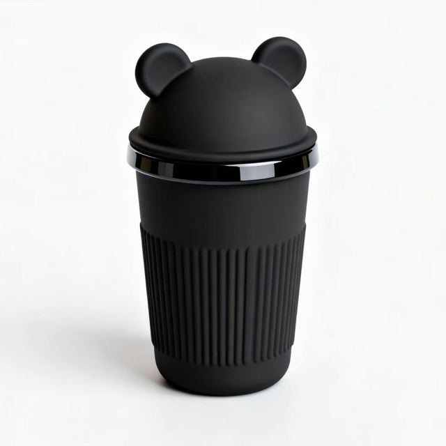 Creative gift silicone cup with both drinking water and creative decoration