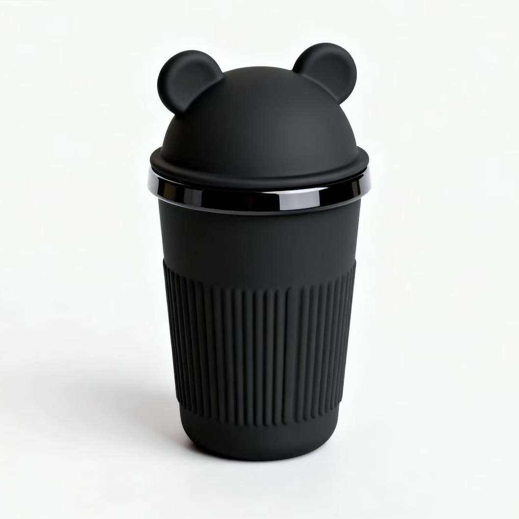 Creative gift silicone cup with both drinking water and creative decoration